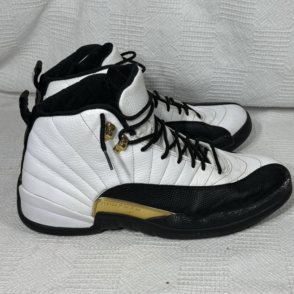 Nike Air Jordan 12 Retro Royalty Taxi Playoff White Black‎ Men's Shoes Size 13